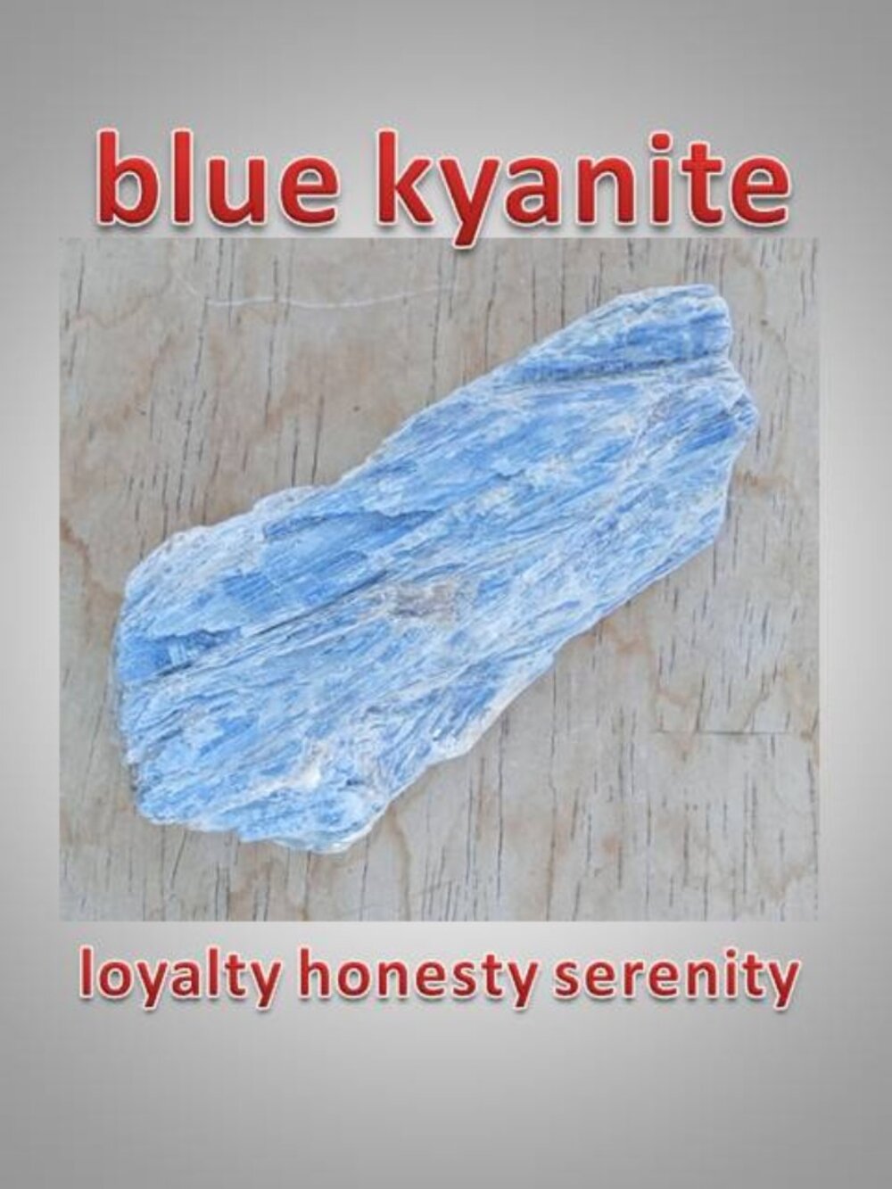 #3 blue Kyanite  stone rock crystal mineral  Chakra serenity honesty loyalty